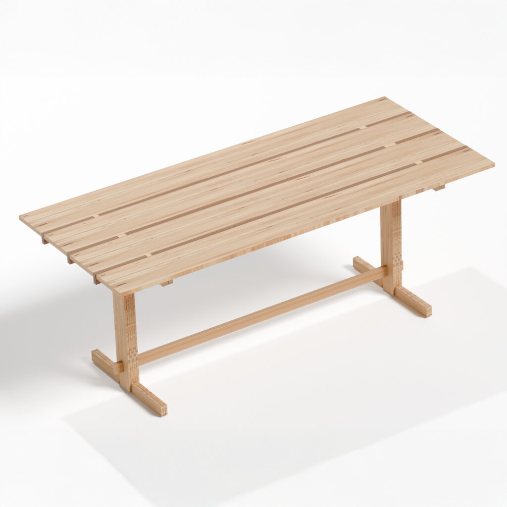 Mesa de jantar Trestle — imagem 5