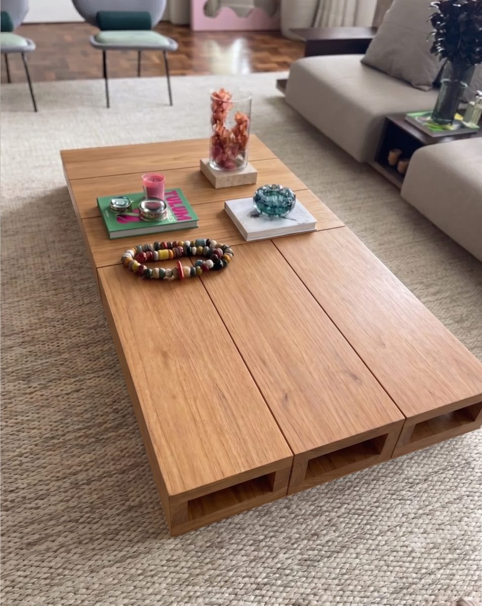 Mesa Jenga/cedro/verniz fosco